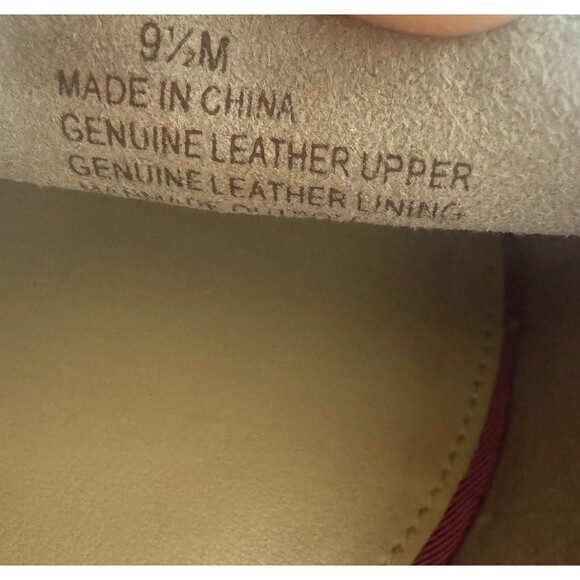 Talbots Raspberry Suede Ryan Novelty Gold Heart Comfort Flats Sz 9.5 M - Picture 12 of 16